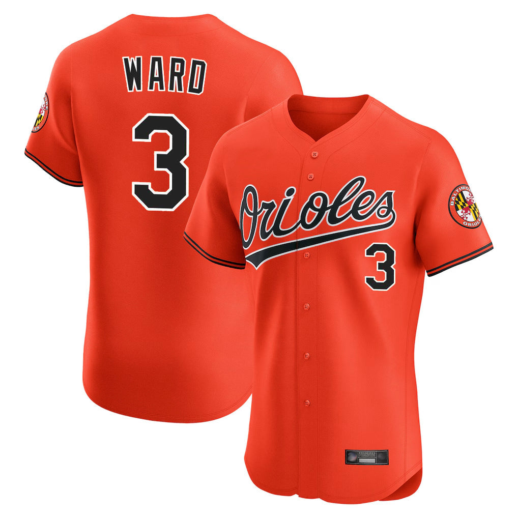 Leonaf B.Orioles #3 Taylor Ward Player Orange Limited Elite Home Game Stitched Jerseys