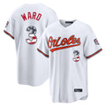 Leonaf B.Orioles #3 Taylor Ward Player White USA 250 Fourth of July Home Game Stitched Jerseys