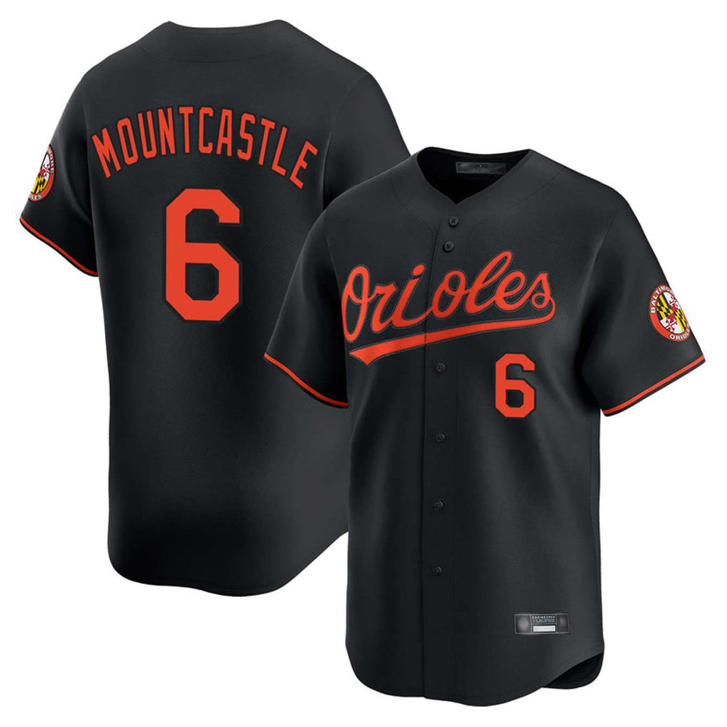 Leonaf B.Orioles #6 Ryan Mountcastle Player Black Limited Home Game Stitched Jerseys