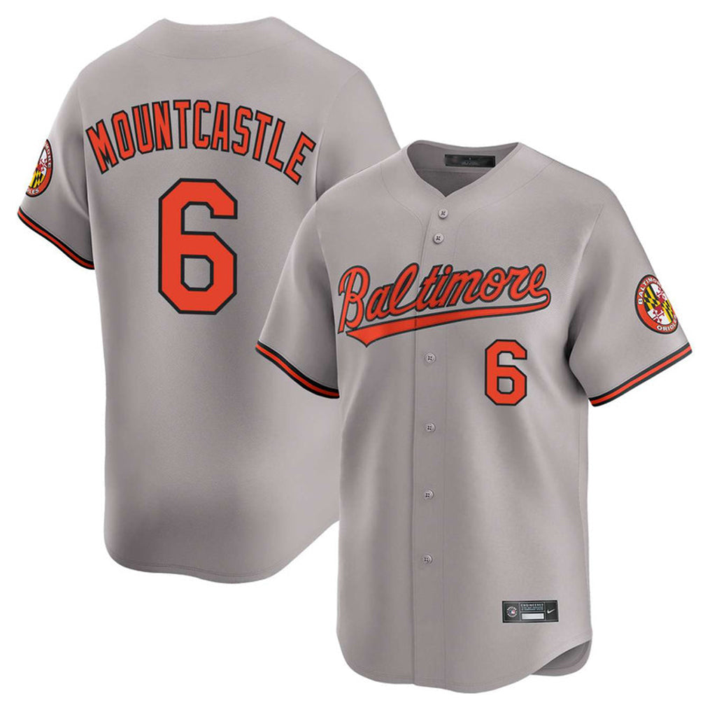 Leonaf B.Orioles #6 Ryan Mountcastle Player Gray Limited Home Game Stitched Jerseys