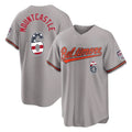 Leonaf B.Orioles #6 Ryan Mountcastle Player Gray USA 250 Fourth of July Home Game Stitched Jerseys