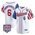 Leonaf B.Orioles #6 Ryan Mountcastle Player White USA 250 Independence Day Vapor Premier Limited Home Game Stitched Jerseys