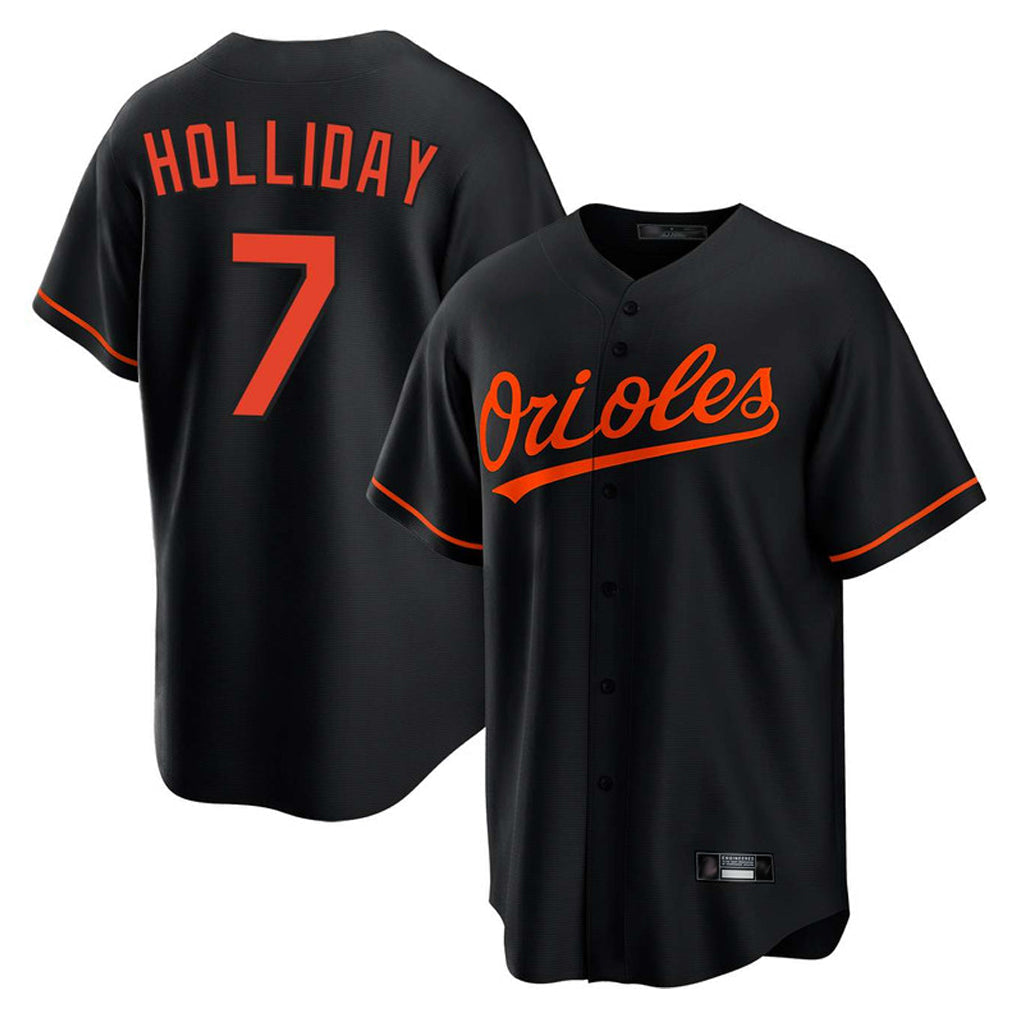 Leonaf B.Orioles #7 Jackson Holliday Player Black Home Game Stitched Jerseys