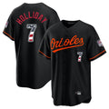 Leonaf B.Orioles #7 Jackson Holliday Player Black USA 250 Fourth of July Home Game Stitched Jerseys