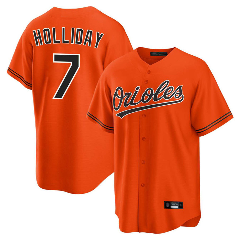 Leonaf B.Orioles #7 Jackson Holliday Player Orange Home Game Stitched Jerseys