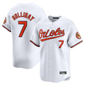 Leonaf B.Orioles #7 Jackson Holliday Player White Limited Home Game Stitched Jerseys