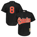 Leonaf B.Orioles #8 Cal Ripken Player Black Mitchell & Ness 1997 Cooperstown Mesh Game Stitched Jerseys
