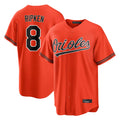 Leonaf B.Orioles #8 Cal Ripken Player Orange Home Game Stitched Jerseys