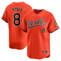 Leonaf B.Orioles #8 Cal Ripken Player Orange Limited Home Game Stitched Jerseys