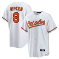 Leonaf B.Orioles #8 Cal Ripken Player White Home Game Stitched Jerseys