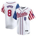Leonaf B.Orioles #8 Cal Ripken Player White Independence Day Vapor Premier Home Game Stitched Jerseys