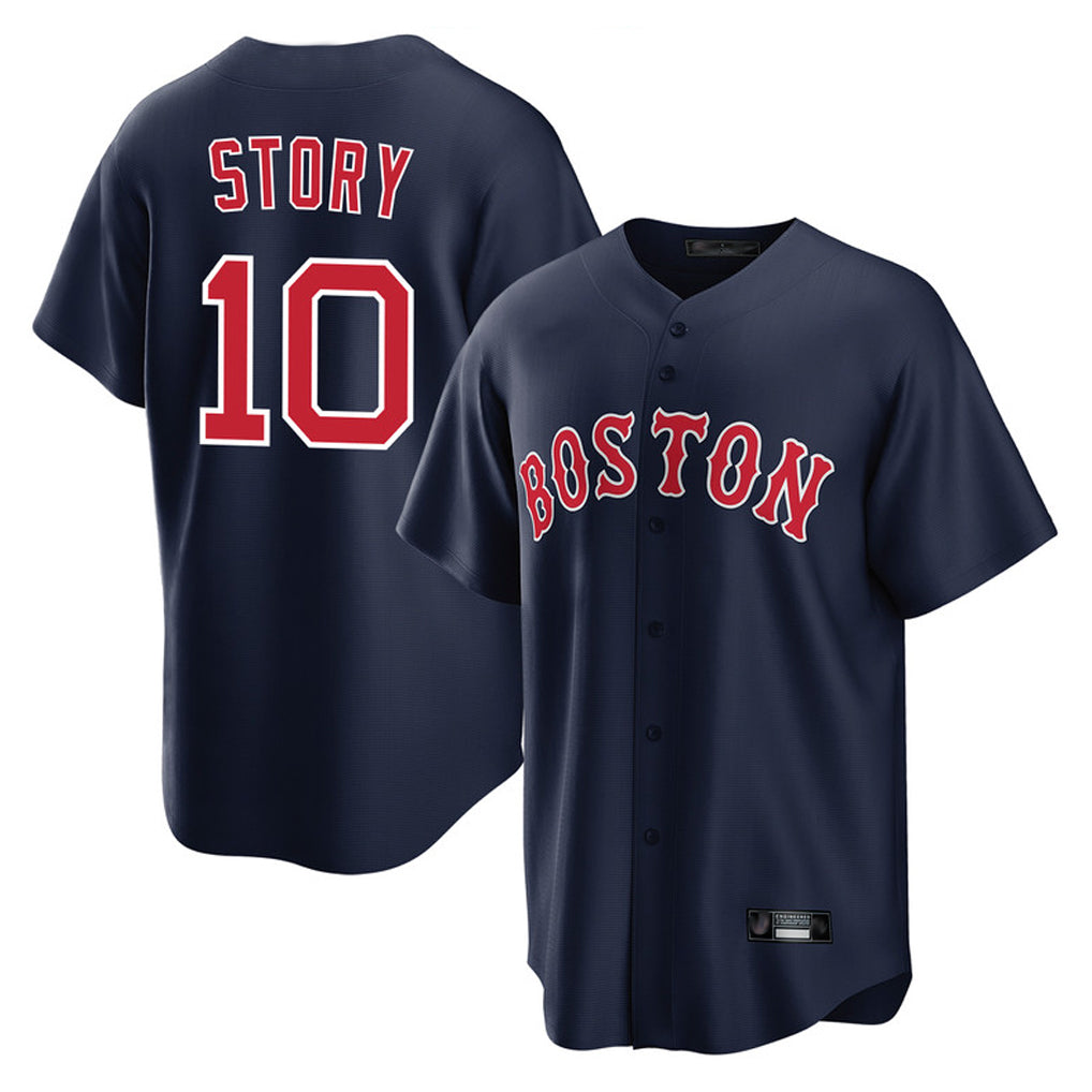 Leonaf B.Red Sox #10 Trevor Story Player Navy Home Game Stitched Jerseys