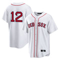 Leonaf B.Red Sox #12 Connor Wong Player White Home Game Stitched Jerseys