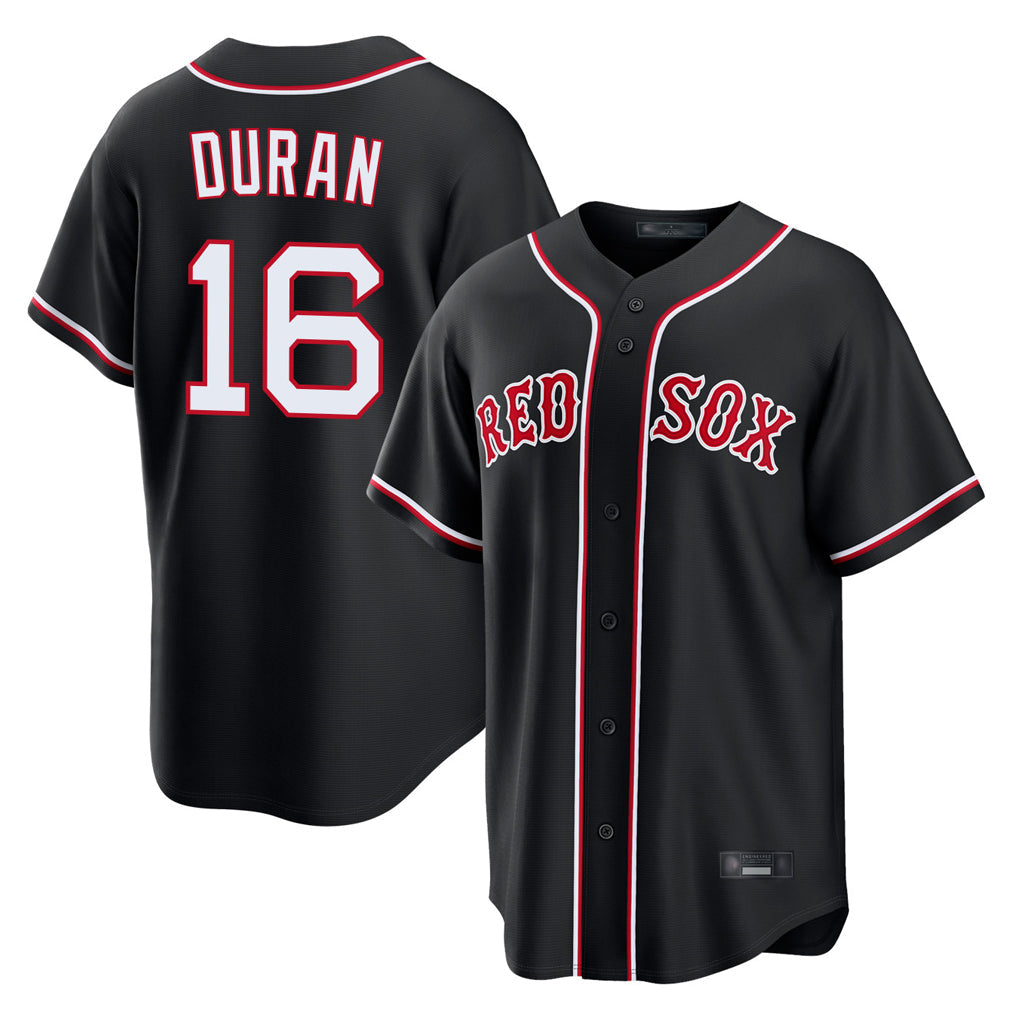 Leonaf B.Red Sox #16 Jarren Duran Player Black Out Home Game Stitched Jerseys