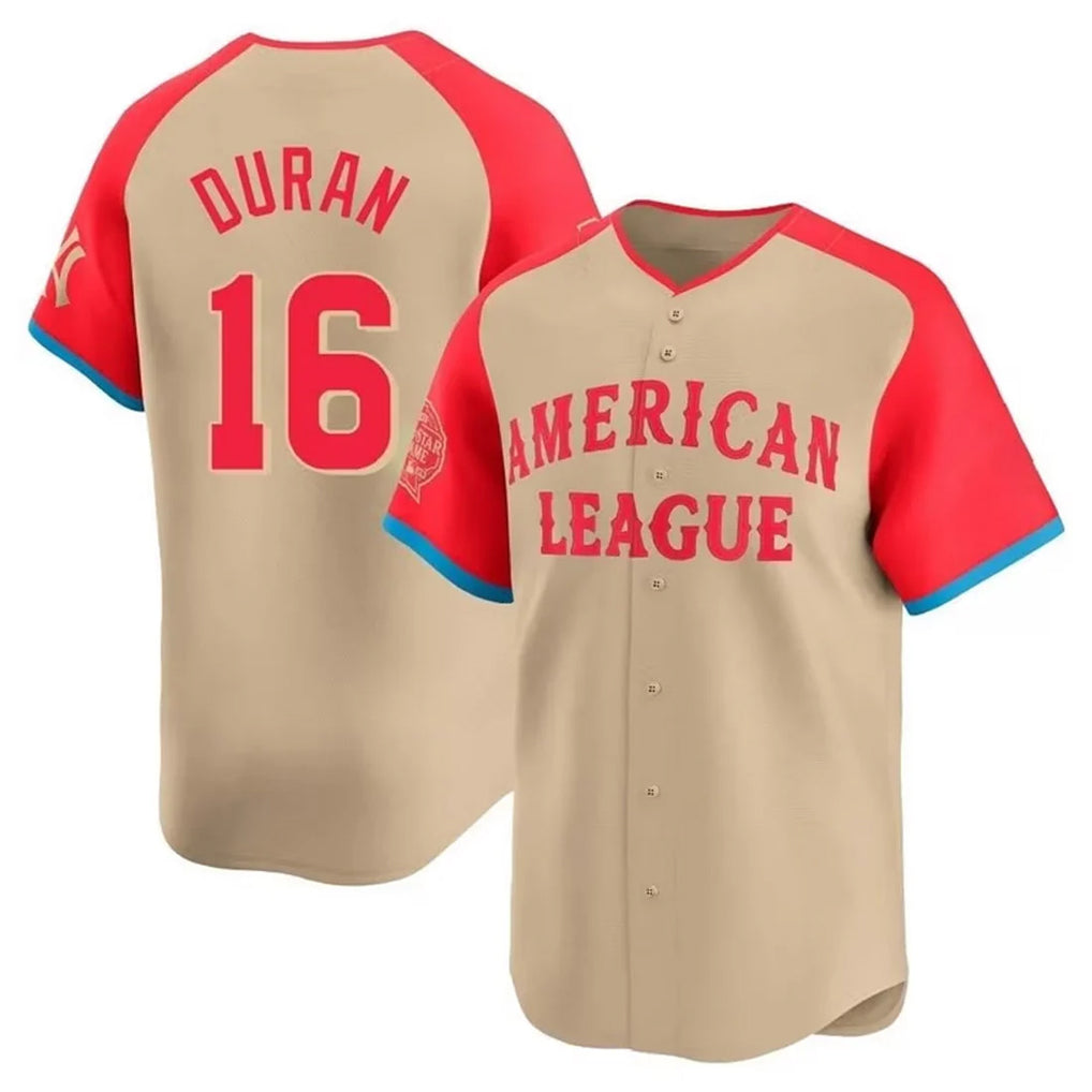 Leonaf B.Red Sox #16 Jarren Duran Player Cream All-Star Short-Sleeved Home Game Stitched Jerseys
