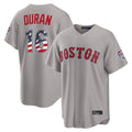 Leonaf B.Red Sox #16 Jarren Duran Player Gray Road USA 250 Fourth of July Home Game Stitched Jerseys