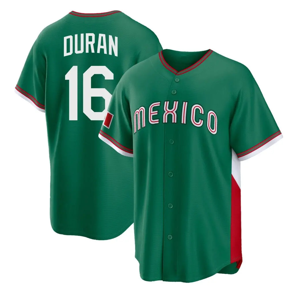Leonaf B.Red Sox #16 Jarren Duran Player Green Mexico 2026 World Classic Home Game Stitched Jerseys