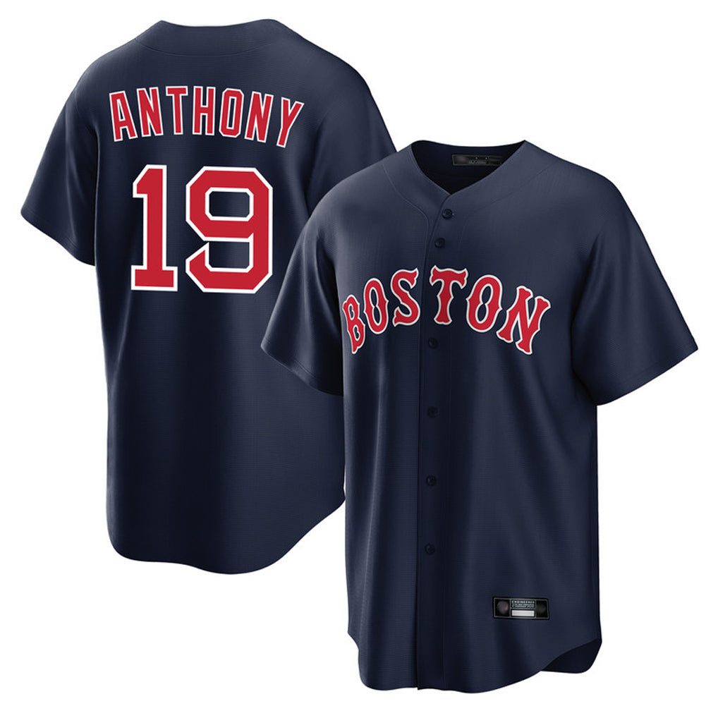 Leonaf B.Red Sox #19 Roman Anthony Player Navy Home Game Stitched Jerseys