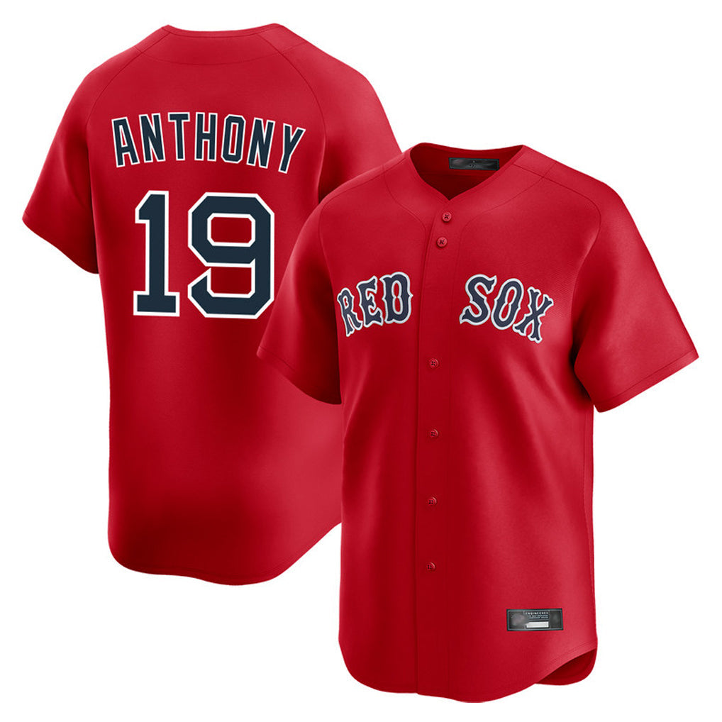 Leonaf B.Red Sox #19 Roman Anthony Player Red Limited Home Game Stitched Jerseys