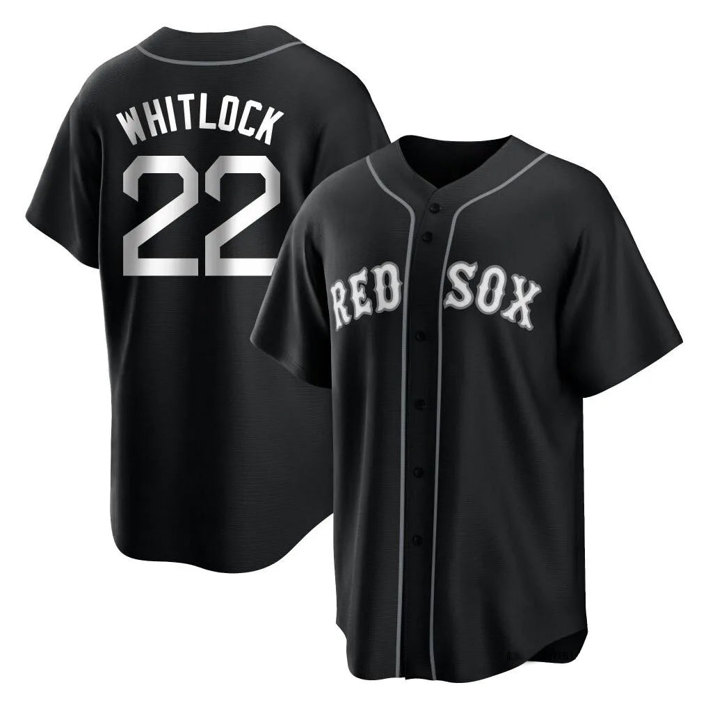 Leonaf B.Red Sox #22 Garrett Whitlock Player Black Home Game Stitched Jerseys