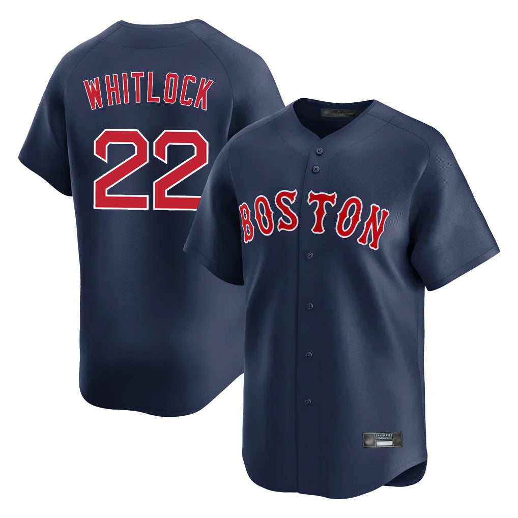 Leonaf B.Red Sox #22 Garrett Whitlock Player Navy Limited Home Game Stitched Jerseys