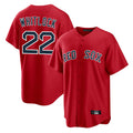 Leonaf B.Red Sox #22 Garrett Whitlock Player Red Home Game Stitched Jerseys