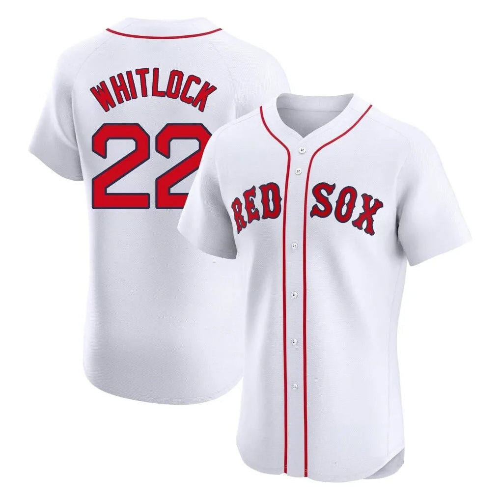 Leonaf B.Red Sox #22 Garrett Whitlock Player White Limited Elite Home Game Stitched Jerseys