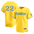 Leonaf B.Red Sox #22 Garrett Whitlock Player Yellow Limited Home Game Stitched Jerseys