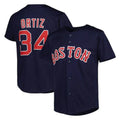 Leonaf B.Red Sox #34 David Ortiz Player Navy Mitchell & Ness Cooperstown Collection Mesh Home Stitched Jerseys