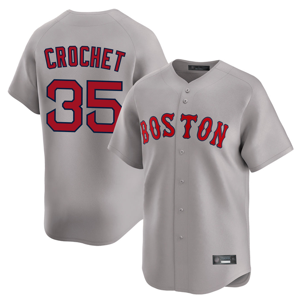 Leonaf B.Red Sox #35 Garrett Crochet Player Gray Road Limited Home Game Stitched Jerseys