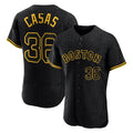 Leonaf B.Red Sox #36 Triston Casas Player Black Snake Skin City Limited Elite Home Stitched Jerseys