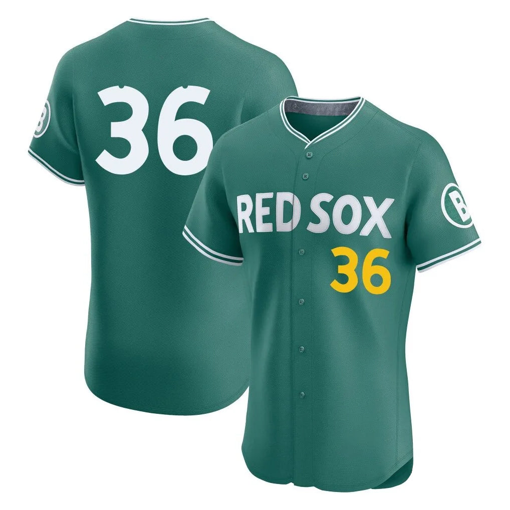 Leonaf B.Red Sox #36 Triston Casas Player Green City Connect Limited Elite Home Game Stitched Jersey
