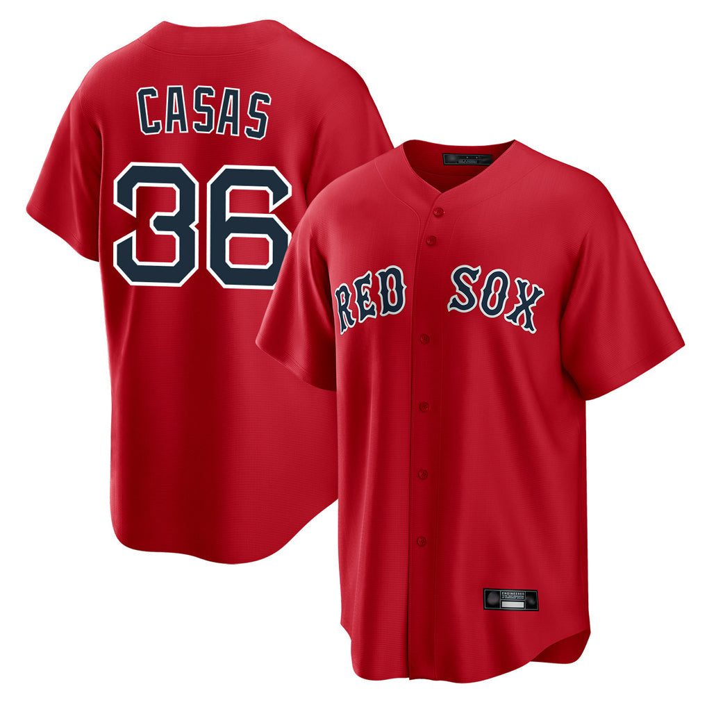 Leonaf B.Red Sox #36 Triston Casas Player Red Home Game Stitched Jersey