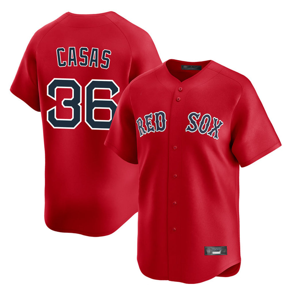 Leonaf B.Red Sox #36 Triston Casas Player Red Limited Home Game Stitched Jersey