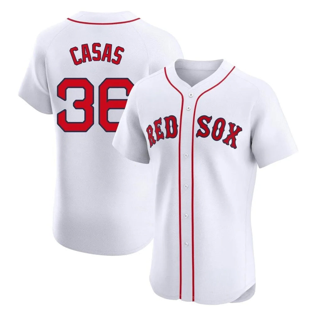 Leonaf B.Red Sox #36 Triston Casas Player White Limited Elite Home Game Stitched Jersey