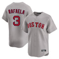 Leonaf B.Red Sox #3 Ceddanne Rafaela Player Gray Road Limited Home Game Stitched Jersey