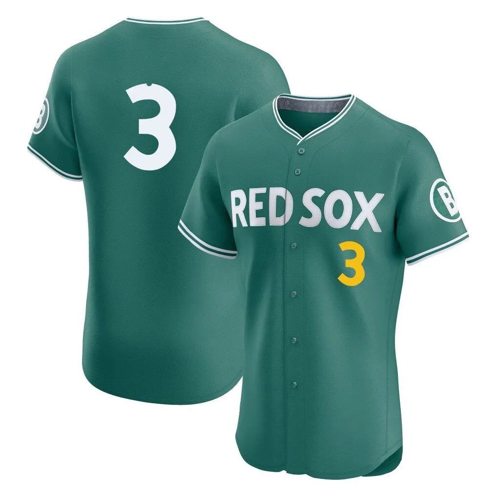 Leonaf B.Red Sox #3 Ceddanne Rafaela Player Green City Connect Limited Elite Home Game Stitched Jersey
