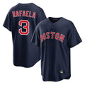 Leonaf B.Red Sox #3 Ceddanne Rafaela Player Navy Home Game Stitched Jersey