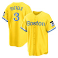 Leonaf B.Red Sox #3 Ceddanne Rafaela Player Yellow Home Game Stitched Jersey