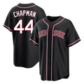 Leonaf B.Red Sox #44 Aroldis Chapman Player Black Out Home Game Stitched Jerseys