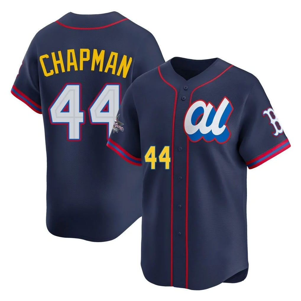 Leonaf B.Red Sox #44 Aroldis Chapman Player Navy American League All-Star Edition Game Stitched Jerseys