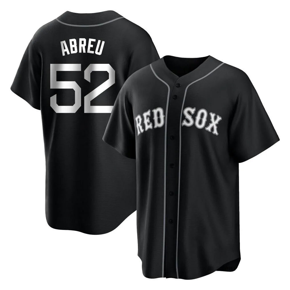 Leonaf B.Red Sox #52 Wilyer Abreu Player Black Home Game Stitched Jerseys