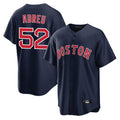 Leonaf B.Red Sox #52 Wilyer Abreu Player Navy Home Game Stitched Jerseys