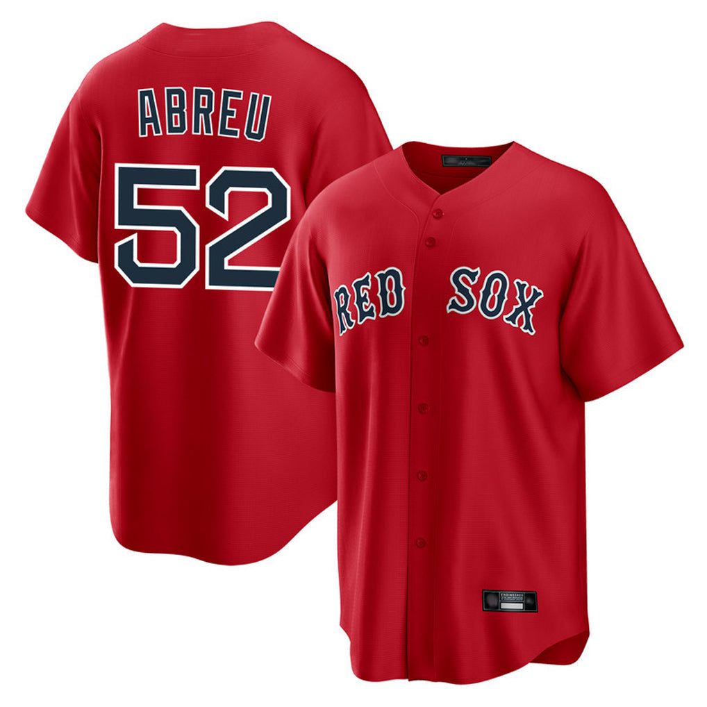 Leonaf B.Red Sox #52 Wilyer Abreu Player Red Home Game Stitched Jerseys