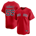 Leonaf B.Red Sox #55 Ranger Su¨¢rez Player Red Limited Home Game Stitched Jerseys
