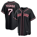 Leonaf B.Red Sox #7 Masataka Yoshida Player Black Home Game Stitched Jerseys