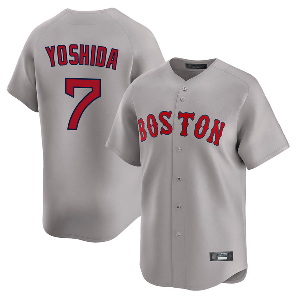 Leonaf B.Red Sox #7 Masataka Yoshida Player Gray Road Limited Home Game Stitched Jersey