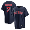Leonaf B.Red Sox #7 Masataka Yoshida Player Navy Home Game Stitched Jersey