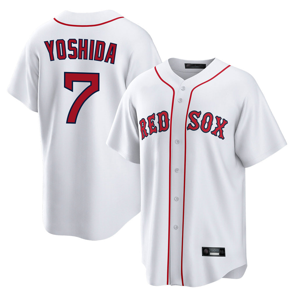 Leonaf B.Red Sox #7 Masataka Yoshida Player White Home Game Stitched Jersey