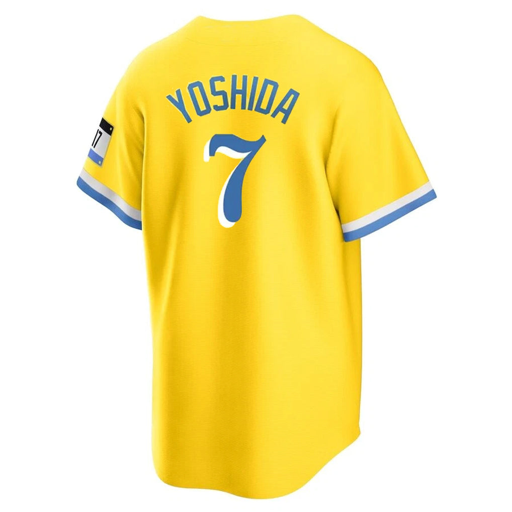 Leonaf B.Red Sox #7 Masataka Yoshida Player Yellow Home Game Stitched Jerseys